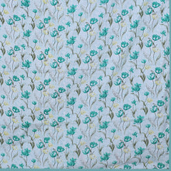 Kuber Industries Cotton Soft Lightweight Floral Design Reversible Single Bed Dohar | Blanket | AC Quilt for Home & Travel (Green)