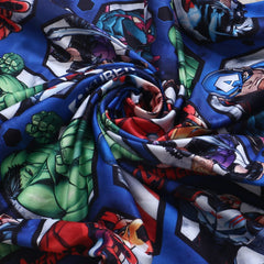 Heart Home Marvel Avengers Luggage Cover | Polyester Travel Suitcase Cover | Washable | Stretchable Suitcase Cover | 18-22 Inch-Small | 26-30 Inch-Large | Pack of 2 | Blue