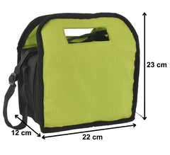 Heart Home Stainless Steel Lunch Box Set with Carry Bag for Office, College and School for Men, Women Kids (Green)-HS42HEARTH25120