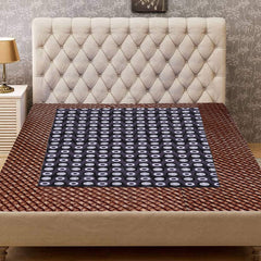 Kuber Industries Flower Design 3 Layered PVC Bed Server Food Mat Oil & Waterproof (Cream) (Model Number: HS_37_KUBMART020028)