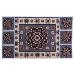 Kuber Industries Fridge Top Cover|Cotton Dustproof Decorative Refrigerator Top Protector|Rangoli Pattern with 6 Utility Pockets (Multicolor)