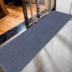 Kuber Industries Door Mat (Grey, Polyvinyl Chloride, 2x8 feet)