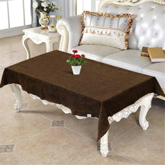 Heart Home Jute Center Table Cover, 40"x60" (Light Brown)