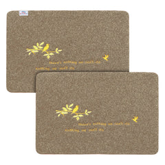 Heart Home Microfiber Door Mat for Porch/Kitchen/Bathroom/Laundry Room,Pack of 2 (Grey) 54HH3989.