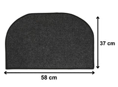 Kuber Industries D-Shape Microfiber Anti Slip 3 Pieces Door Mat (14'' x 23'', Grey)-KUBMART12170, Standard