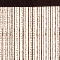 Heart Home Wooden Sparkling Beaded String Shear Hanging Door Curtain 7 Feet (Cream)- CTHH03646