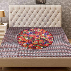 Kuber Industries 3D Checkered Design Waterproof PVC Reversible Food Mat Bedsheet Protector Bed Server (Maroon) - CTKTC040601