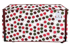 Kuber Industries Circle Design PVC Microwave Oven Full Closure Cover for 20 Litre (Brown) CTKTC33255