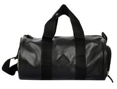 Kuber Industries Soft Duffle Gym Bag with Shoes Compartment (Black)