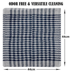 Kuber Industries Duster | Wet Dry Cleaning Napkin | Cotton Kitchen Duster | 300 GSM Kitchen Cleaning Clothes | Pocha for Kitchen | Car | Desk | Fan | Set of 6 | 101 | Blue