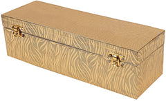 Kuber Industries Wooden One Rod Bangle Storage Box (Gold) -CTKTC08705