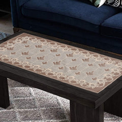 Heart Home Rectangular Floral Print Cotton Table Runner for Dining and Center Table, Wedding, Everyday Use, Dinner Parties, Set of 2 (Cream)-50HH01284