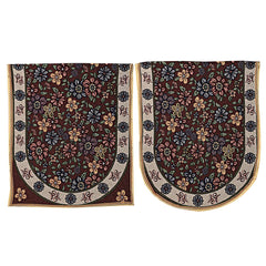 Kuber Industries Flower Design 6 Piece Cotton Sofa Cover Set - Maroon