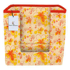 Kuber Industries Flower Printed 2 Piece Non Woven Shirt Stacker Wardrobe Organizer Set, (Ivory & Red, Royal Blue) - CTKTC35019