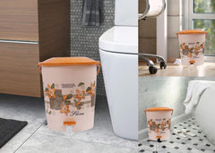 Kuber Industries Virgin Plastic Dustbin Garbage Bin with Handle, 10 LTR (Cream) -CTLTC12510