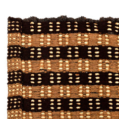 Heart Home Strips Design Cotton Door Mat for Porch/Kitchen/Bathroom/Laundry Room, 23"x14" Pack of 2 (Brown)-50HH01114