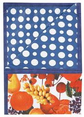 Kuber Industries Fruits Design PVC Reversible Food Mat Mattress Protector Bed Server (Red & Blue) CTKTC33203