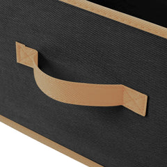 Kuber Industries Storage Box|Toy Box Storage For Kids|Foldable Storage Box|Drawer Storage and Cloth Organizer|(Black, Non-woven)
