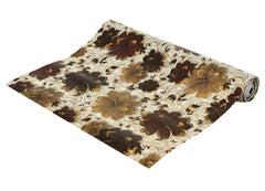 Kuber Industries Flower Printed PVC Anti Slip Skid Shelf Mat, 5 Mtr (Brown), Standard