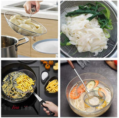Fun Homes Stainless Steel Deep Fry/Mesh Strainer/Jhara/Puri Strainer Set of 3 Pcs (16 & 18 & 20 cm)