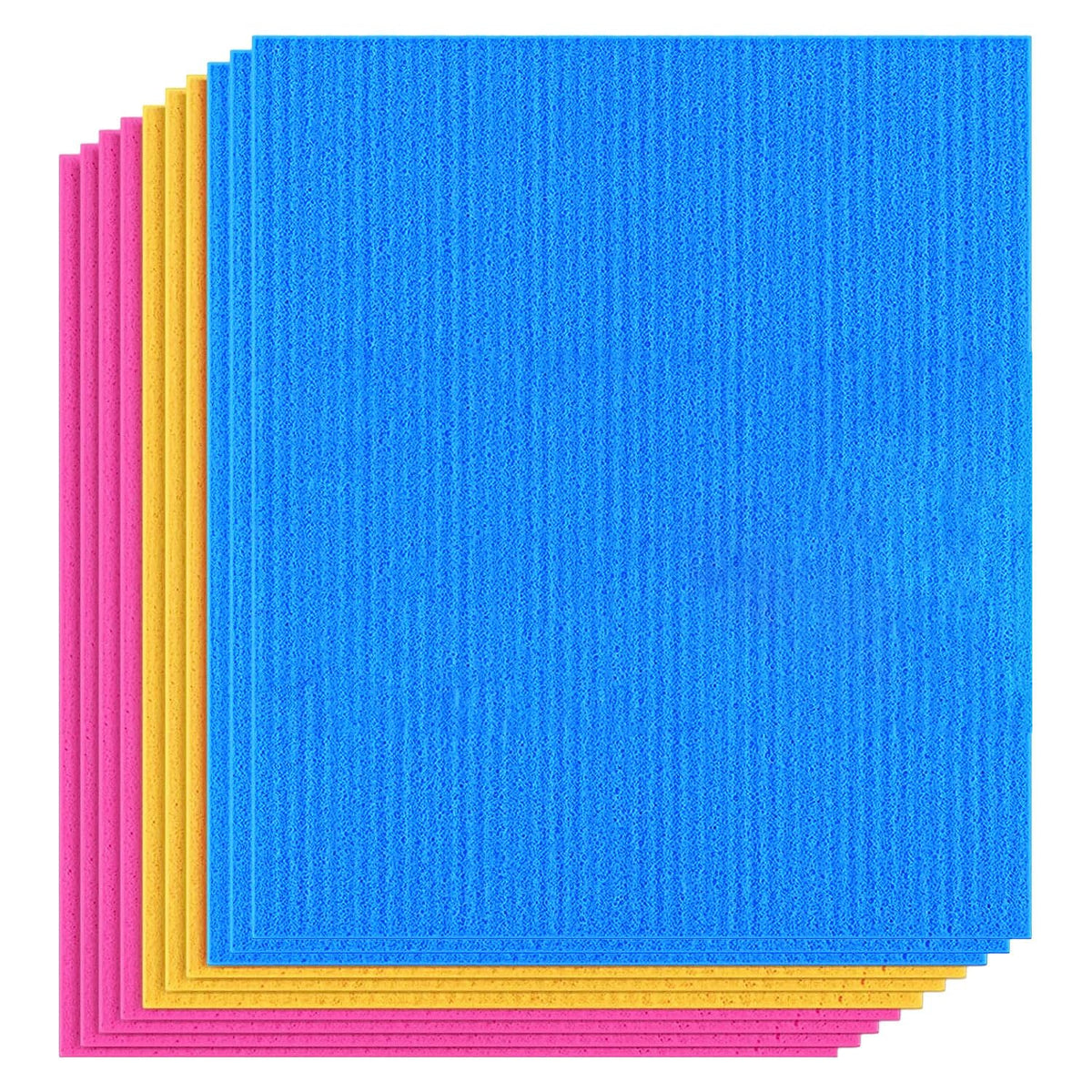 Heart Home Sponge Wipes | Washing Wipes Paper Towel | Sponge Cleaning Cloths for Kitchen | Reusable Sponge Wipe Cloths | Cleaning Sponges | 15x15 | 10 Piece Set | Multi