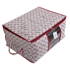 Kuber Industries Cairy Design 4 Piece Non-Woven Underbed Storage Organiser/Organiser, Extra Large (Maroon)
