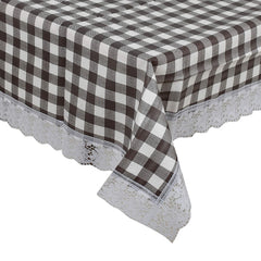 Kuber Industries 40"x60" Checkered Print PVC Table Cover for Center Table and 4 Seater Center Table (Brown) (HS_36_KUBMART018504)