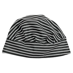 Kuber Industries Linning Design Cotton Chef Cap/Hat for Cooking, Baking, Party Favors, Home Kitchen, Restaurant- Pack of 3 (Black)-50KM01040