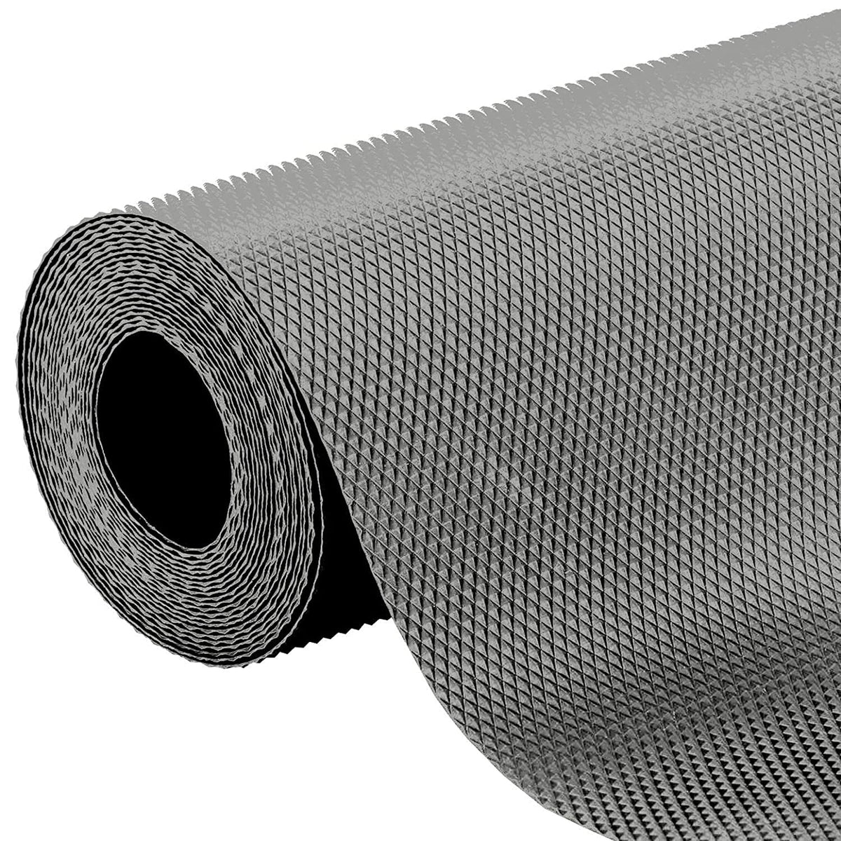 Kuber Industries 2 Pieces Multipurpose Textured Super Strong Anti-Slip Mat Liner,Size 45X125 Cm (1.25 Meter Roll, Grey) - CTKTC40201