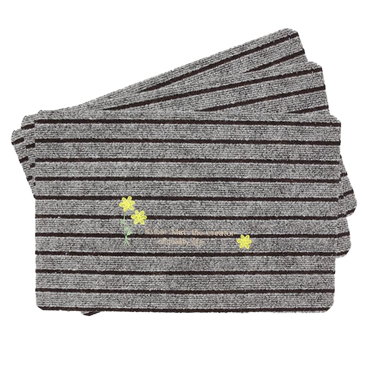 Kuber Industries Floor |Stylish Door Mat|Durable & Easy to Maintain|Multi-Utility Floor for Living Room,Bedroom,Bathroom,Kitchen,Entrances|38 x 58 cm|Brown, Pack of 3