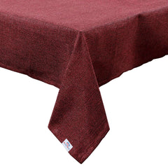 Heart Home Jute Center Table Cover, 40"x60" (Maroon)