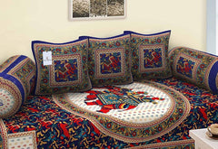 Kuber Industries 6 Piece Cotton Diwan Cover Set - Multicolour