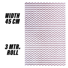 Heart Home Shelf Liner | EVA Kitchen Cabinet Shelf Mat | Anti-Slip Bathroom Mat | Fridge Mat | Table Mat | Zig Zag Design Wardrobe Mat | 3 Meter | Pack of 2 | Brown