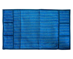 Kuber Industries Linning Printed Jute Fridge Top Cover with 6 Utility Side Pockets (Turquoise)