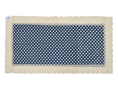 Heart Home Dot Printed PVC Table Runner for Farmhouse Dinner, Holiday Parties, Wedding, Events, Décor, 18"x36" (Blue)-HS_38_HEARTH21325