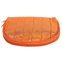 Kuber Industries Cotton Embossed Floral Design Jewellery Kit (Orange and Blue, Standard, CTKTC05339) - 2 Piece