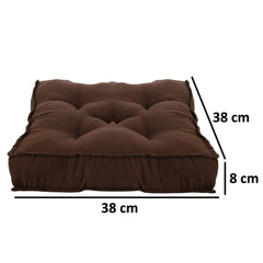 Kuber Industries Cotton Decorative Fabric Chair pad/Back Support/Seat Cushion and Handmade Quilting,14" x 14" Inch (Maroon) - CTKTC46185