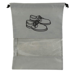 Heart Home 24 Piece Non Woven Travel Shoe Cover, String Bag Organizer, Grey CTHH16048