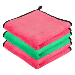 Kuber Industries Cleaning Towel | Reusable Cleaning Cloths for Kitchen | Duster Towel for Home Cleaning | 400 GSM Cleaning Cloth Towel with Hanging Loop | 40x40 | Pack of 3 | Multi