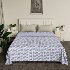 Kuber Industries Blanket | Cotton Double Bed Dohar | Blanket For Home | Reversible AC Blanket For Travelling | Blanket For Summer | Blanket For Winters | Carry Print | Blue