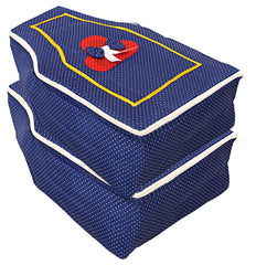 Kuber Industries Dot Printed Blouse Cover Bags|Small Garment Cover|Wardrobe Organiser for Clothes|Pack of 2 (Blue)