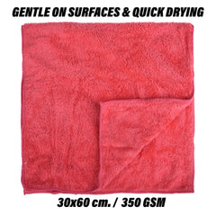 Heart Home Cleaning Towel | Reusable Cleaning Cloths for Kitchen | Duster Towel for Home Cleaning | 350 GSM Cleaning Cloth Towel for Car | Bike | 30x60 | Pack of 3 | Multi