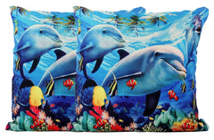 Kuber Industries Cotton 2 Pieces Cushion Cover Set (Gold) -CTKTC28869