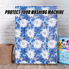 Heart Home Washing Machine Cover | Sun Flower Print Washing Machine Cover | PVC Front Load Washing Machine Cover | Blue