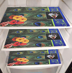 Kuber Industries PVC 6 Pieces Reversible Fridge Drawer Mats (Multi) -CTKTC7116
