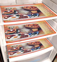 Kuber Industries PVC 6 Pieces Reversible Fridge Drawer Mats (Multi) -CTKTC7116