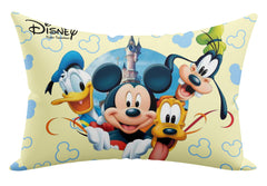 Kuber Industries Disney Printed Comfort Microfiber Filled Pillow for Bed Room, 16"x24" (Cream)-KUBMART15943