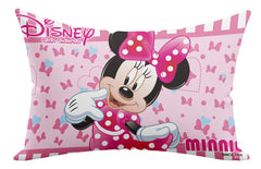 Kuber Industries Disney Printed Comfort Microfiber Filled Pillow for Bed Room, 16"x24" (Pink)-KUBMART15935