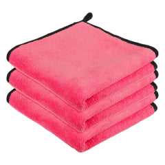 Heart Home Cleaning Towel | Reusable Cleaning Cloths for Kitchen | Duster Towel for Home Cleaning | 400 GSM Cleaning Cloth Towel with Hanging Loop | 40x40 | Pack of 3 | Pink