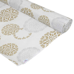 Heart Home Rangoli Print PVC Wardrobe Kitchen Drawer Cupboard Cabinet Shelf Mat, Shelf Liner 10 Mtr (White)-HHEART15087, Standard